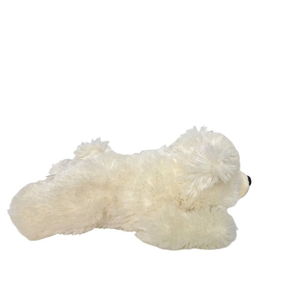Aurora Mini Flopsie White Polar Bear Laying Down Stuffed Animal Plush Toy 9” - Picture 3 of 9